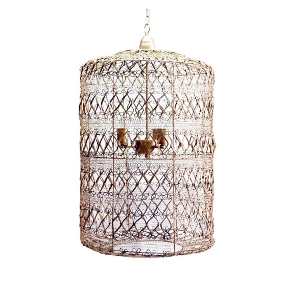 NWT HUGE bronze boho pendant light fixture